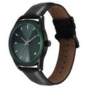 Fastrack Stunners Quartz Analog Green Dial Black Leather Strap Watch For Guys