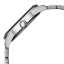Fastrack Stunners Quartz Analog Purple Dial Silver Stainless Steel Strap Watch For Guys