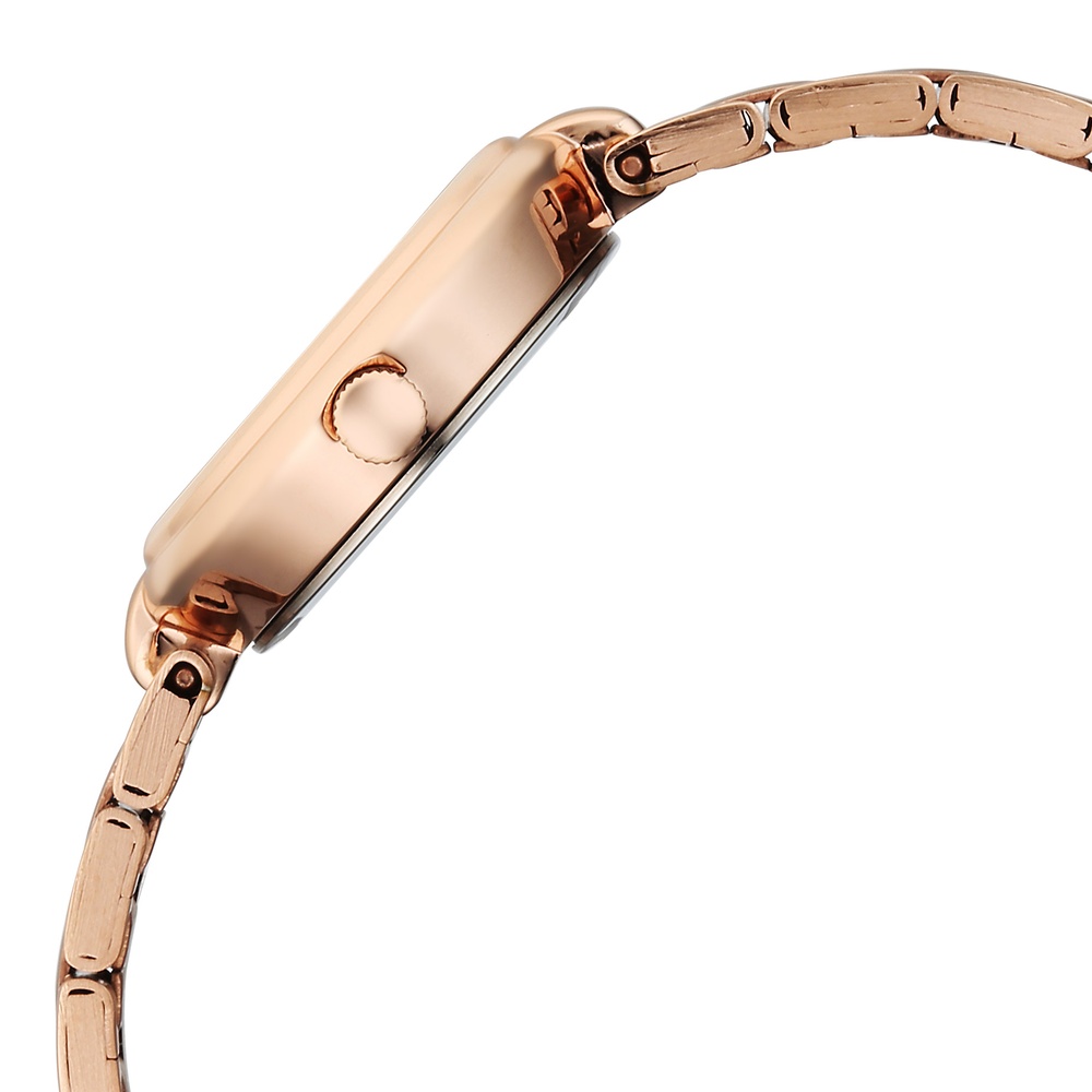 Fastrack Stunners Quartz Analog Beige Dial Rose Gold Stainless Steel Strap Watch For Girls