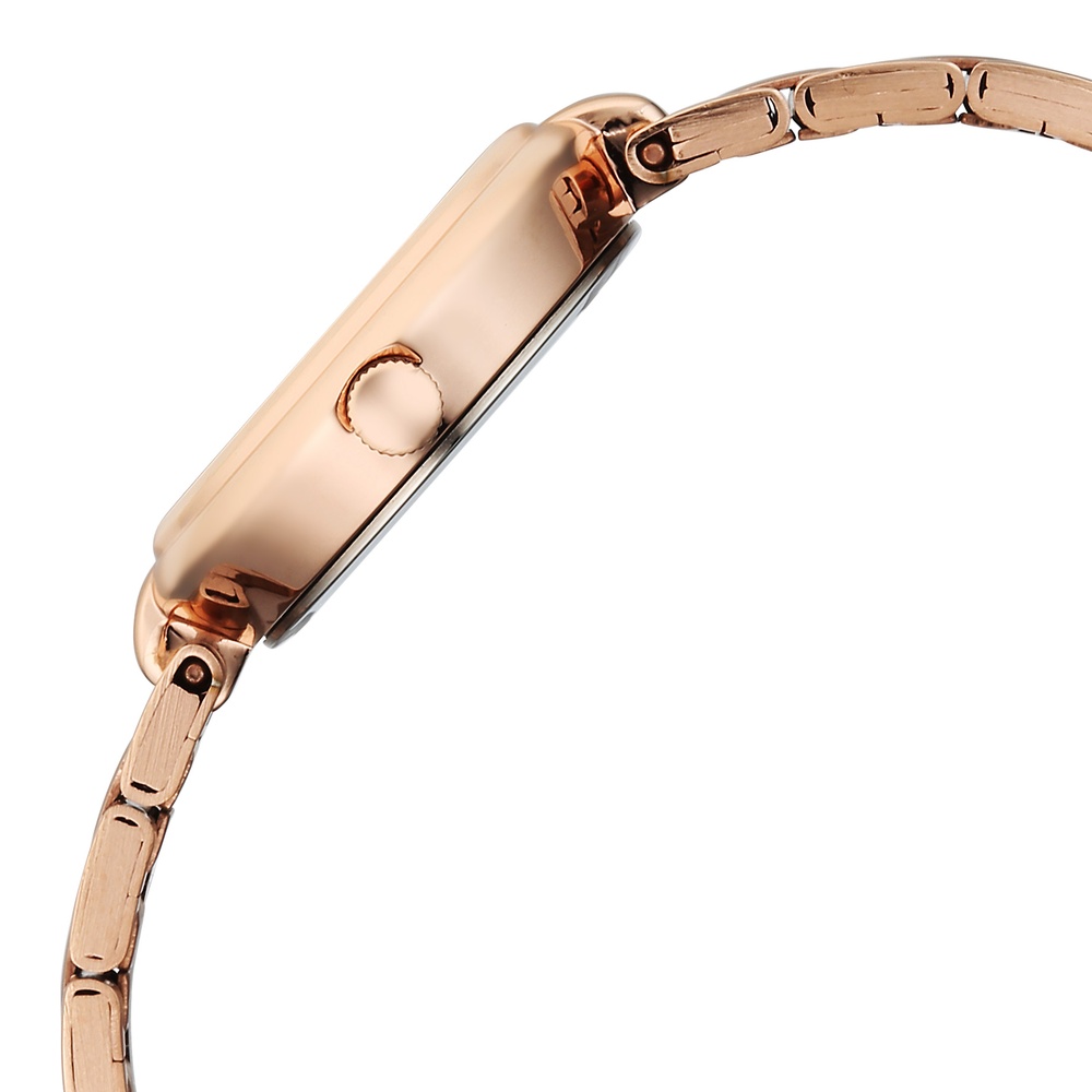 Fastrack Stunners Quartz Analog Pink Dial Rose Gold Stainless Steel Strap Watch For Girls