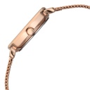 Fastrack Stunners Quartz Analog Silver Dial Rose Gold Stainless Steel Strap Watch For Girls