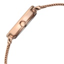 Fastrack Stunners Quartz Analog Purple Dial Rose Gold Stainless Steel Strap Watch For Girls