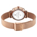 Fastrack Stunners Quartz Analog Purple Dial Rose Gold Stainless Steel Strap Watch For Girls