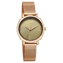 Fastrack Stunners Quartz Analog Green Dial Rose Gold Stainless Steel Strap Watch For Girls