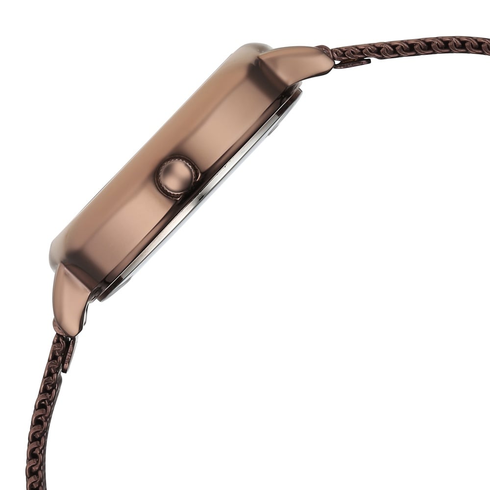 Fastrack Stunners Quartz Analog Brown Dial Brown Stainless Steel Strap Watch For Girls