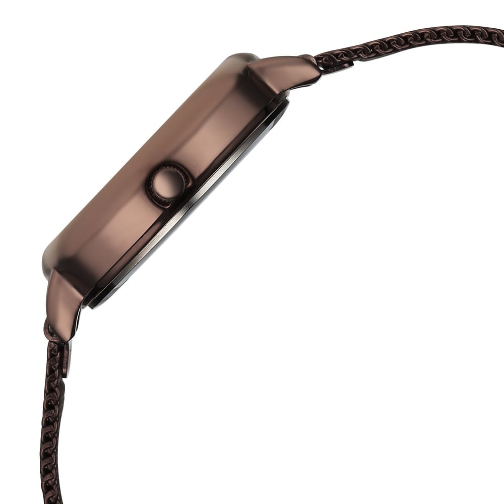 Fastrack Stunners Quartz Analog Black Dial Brown Stainless Steel Strap Watch For Girls