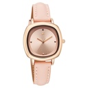 Fastrack Stunners Quartz Analog Rose Gold Dial Rose Gold Leather Strap Watch For Girls
