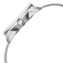 Fastrack Stunners Quartz Analog Purple Dial Silver Stainless Steel Strap Watch For Girls