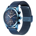 Titan Men's Sartorial Neo Splash: Blue Dial Multifunction Watch with Mesh Strap