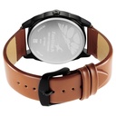 Fastrack After Dark Brown Dial Leather Strap Watch for Guys