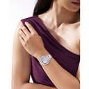 Fastrack Stunners X Quartz Analog Purple Dial Stainless Steel Strap Watch For Girls