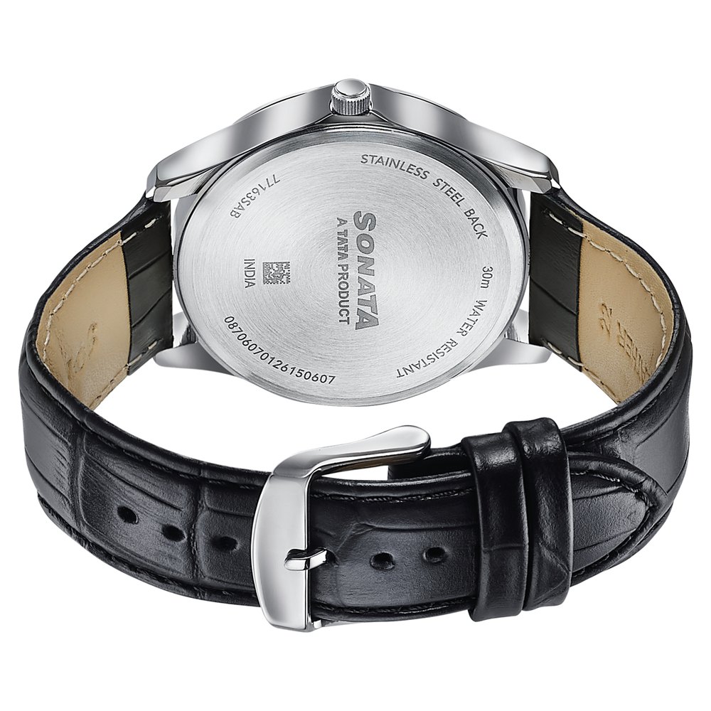 Sonata Men's Work Wear black dial Watch - Premium Multifunction design for everyday style