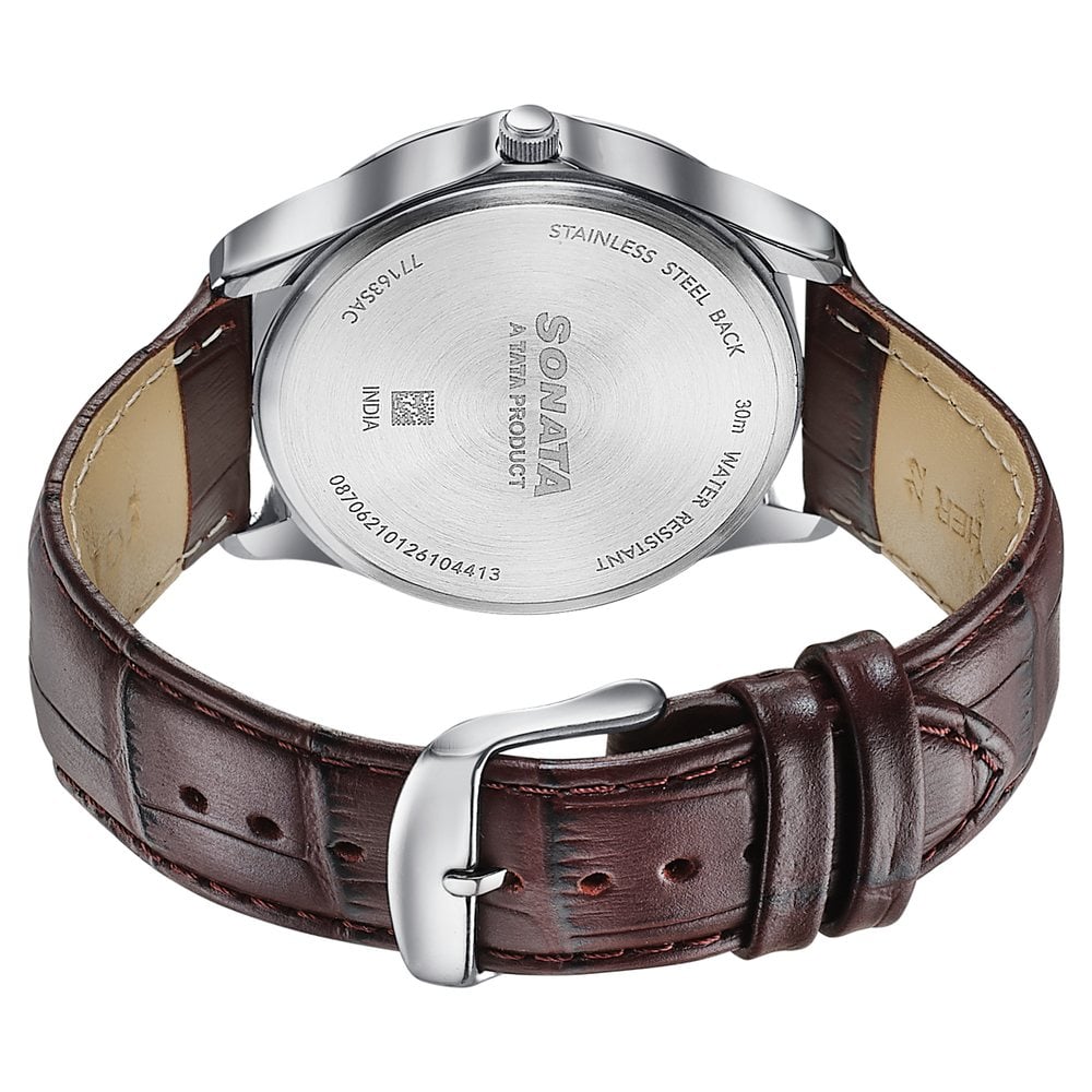 Sonata Men's Work Wear silver dial Watch - Premium Multifunction design for everyday style