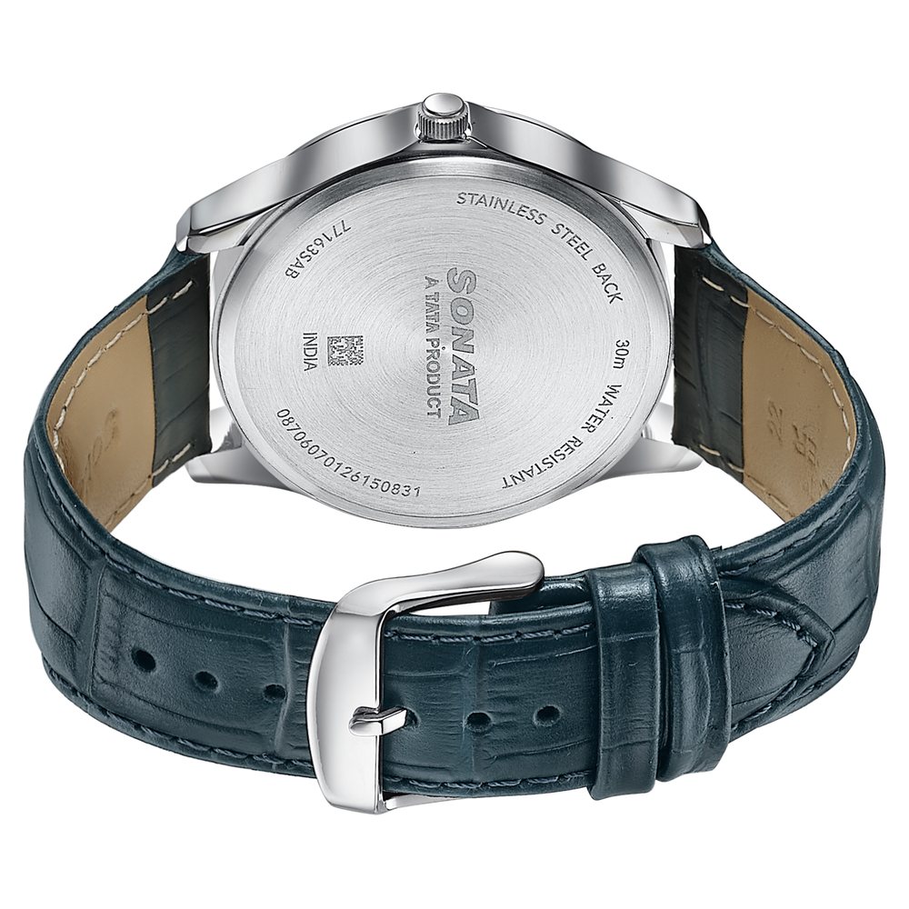Sonata Men's Work Wear Dark teal dial Watch - Premium Multifunction design for everyday style
