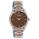 Sonata Jashn Quartz Analog Brown Dial Two Toned Metal Strap Watch For Men