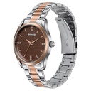 Sonata Jashn Quartz Analog Brown Dial Two Toned Metal Strap Watch For Men