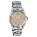 Sonata Jashn Quartz Analog Beige Dial Silver Metal Strap Watch For Men