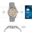 Sonata Jashn Quartz Analog Beige Dial Silver Metal Strap Watch For Men