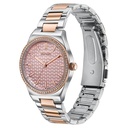 Sonata Jashn Quartz Analog Pink Dial Two Toned Metal Strap Watch For Women
