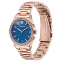 Sonata Jashn Quartz Analog Blue Dial Rose Gold Metal Strap Watch For Women