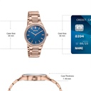 Sonata Jashn Quartz Analog Blue Dial Rose Gold Metal Strap Watch For Women