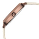 Fastrack Wild Quartz Analog Brown Dial Beige Leather Strap Watch For Girls