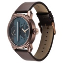 Fastrack Pulse IV Dual Time Analog Watch with Green Dial & Brown Leather Strap For Guys