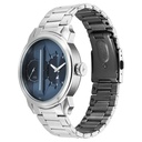 Fastrack Pulse IV Dual Time Analog Watch with Blue Dial & Silver Stainless Steel Strap For Guys