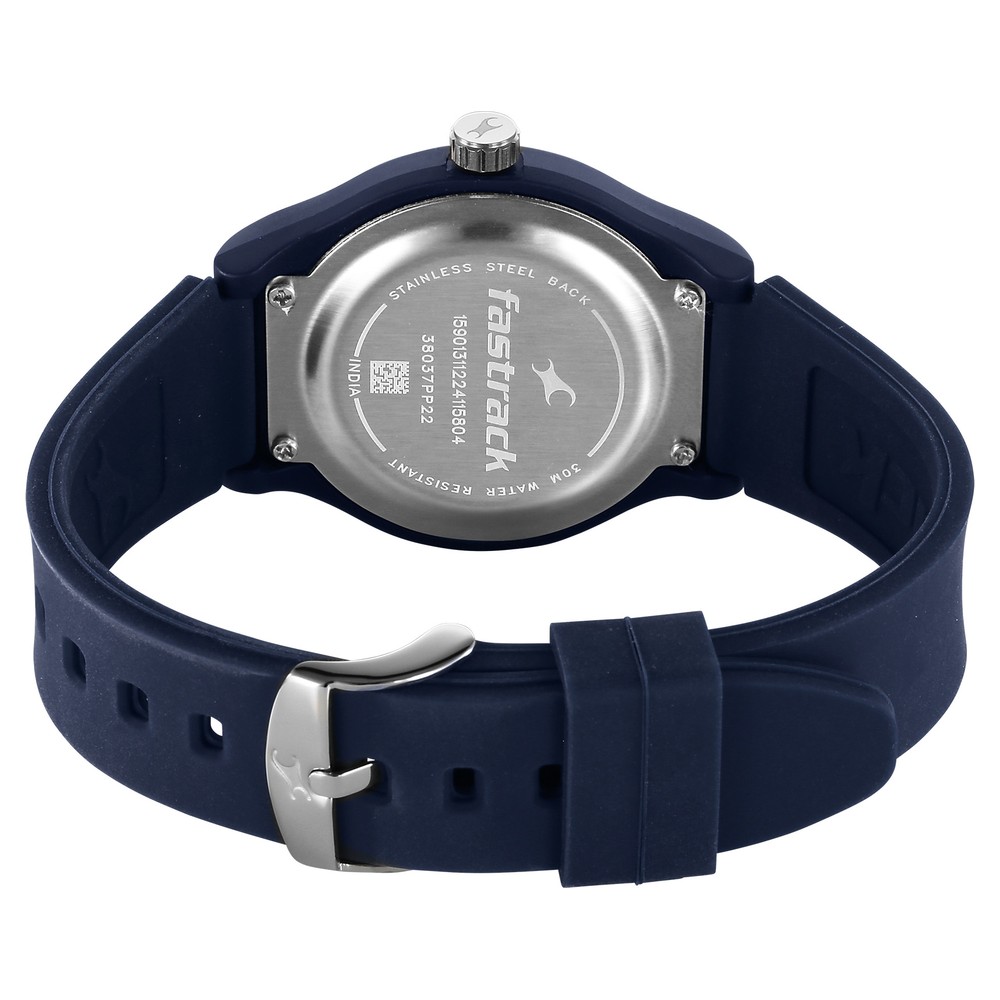 Fastrack Tees Urbanique Quartz Analog Blue Dial Silicone Strap watch For Girls