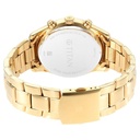 Titan Black and Gold Silver Dial Analog with Day and Date Stainless Steel Strap Watch for Men