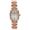 Poze By Sonata Quartz Analog White Dial Rose Gold Stainless Steel Strap Watch For Women