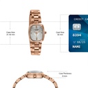 Poze By Sonata Quartz Analog White Dial Rose Gold Stainless Steel Strap Watch For Women
