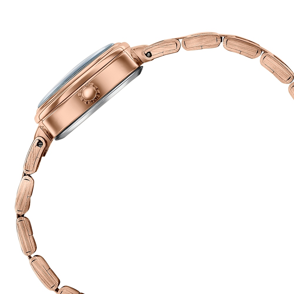 Poze By Sonata Quartz Analog White Dial Rose Gold Stainless Steel Strap Watch For Women