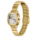 Poze By Sonata Quartz Analog Silver Sunray Dial Golden Stainless Steel Strap Watch For Women