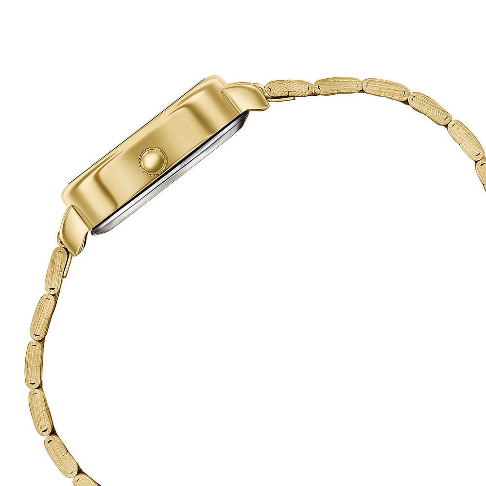 Poze By Sonata Quartz Analog Silver Sunray Dial Golden Stainless Steel Strap Watch For Women