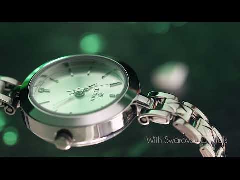 Titan Quartz Analog Silver Dial Silver Stainless Steel Strap Watch For Women