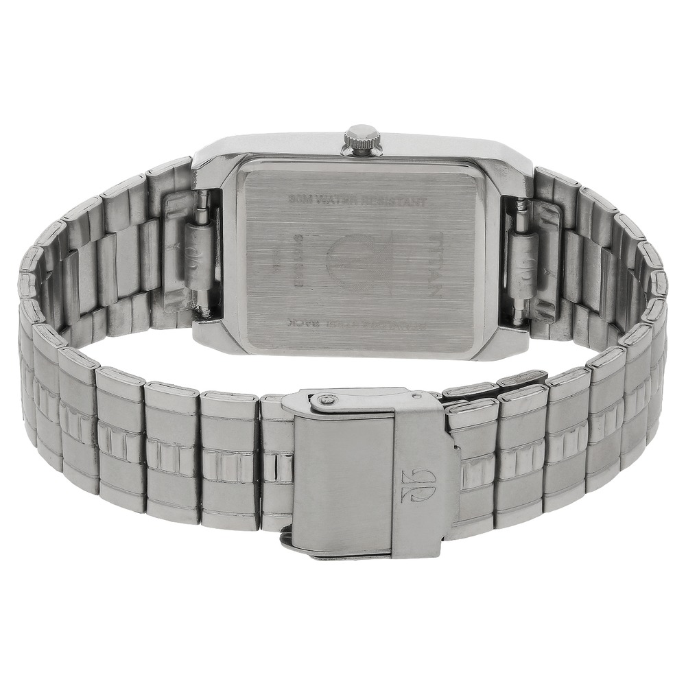 Titan Quartz Analog with Date Black Dial Stainless Steel Strap Watch for Men