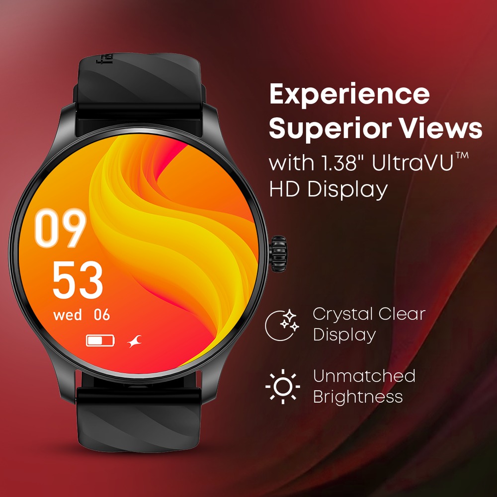 Fastrack Jupiter R1 With 3.50 cm, BT Calling, 100+ Sports Mode, IP68, Calculator, AI Voice Assistant, Fashion Smartwatch