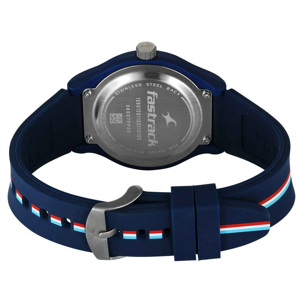 Fastrack Zine Quartz Analog Blue Dial Blue Silicone Strap Watch For Girls