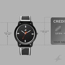 Fastrack Zine Quartz Analog Black Dial Black Silicone Strap Watch For Guys