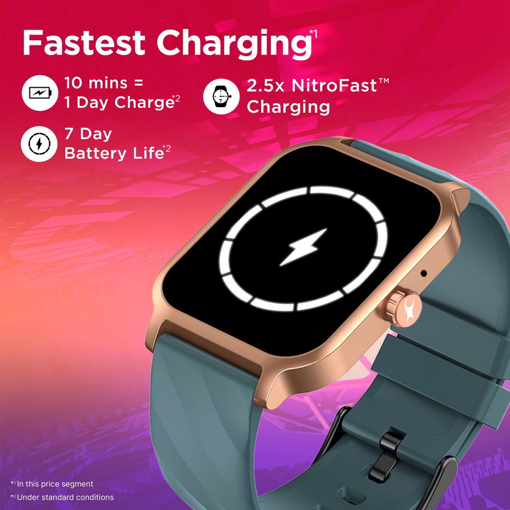 Fastrack Revoltt FS1 Smart Watch 1.85'' UltraVU Display Blazing Fast UI Working Crown AI Voice Assistant IP68