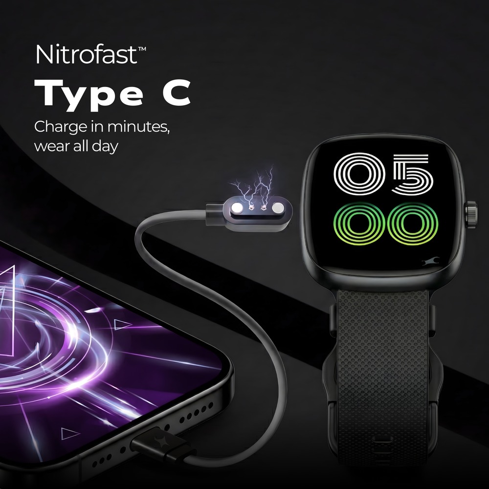 Fastrack Jupiter S3 Smartwatch with 1.83" TFT 2.5D Display, Push Button & Rotary Crown, SpO2 & Sleep Tracking