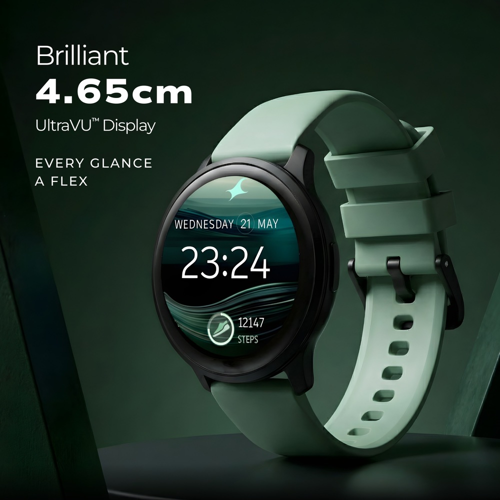 Fastrack Jupiter R3 Smartwatch with 1.38" TFT 2.5D Display ,Push Button Interaction, HRM,SpO2 & Sleep Tracking