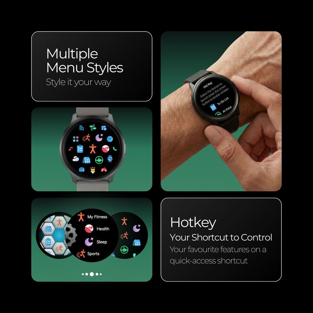 Fastrack Jupiter R3 Smartwatch with 1.38" TFT 2.5D Display ,Push Button Interaction, HRM,SpO2 & Sleep Tracking
