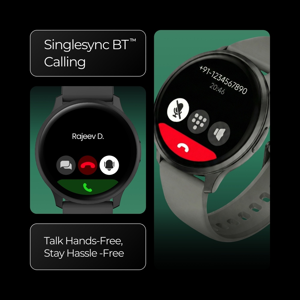 Fastrack Jupiter R3 Smartwatch with 1.38" TFT 2.5D Display, Push Button Interaction, Multiple Menu Styles
