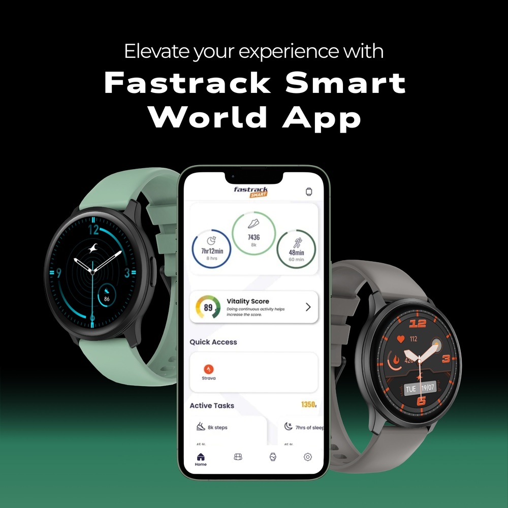 Fastrack Jupiter R3 Smartwatch with 1.38" TFT 2.5D Display, Push Button Interaction, Multiple Menu Styles