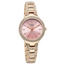 Titan Raga Spotlight Quartz Analog Pink Dial Rose Gold Metal Strap Watch For Women