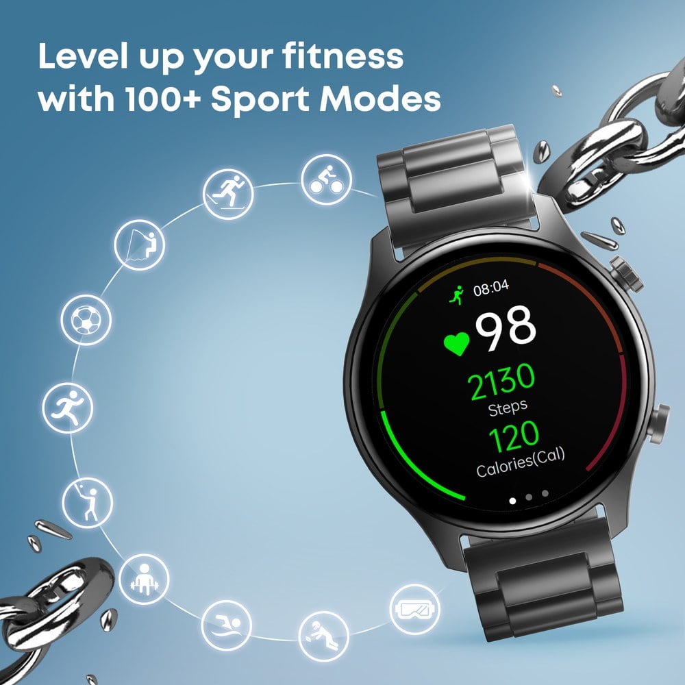 Fastrack Astor FR2 Pro Smart Watch with 3.63 cm AMOLED Display with 466*466 Pixel Resolution, AI Voice Assistant