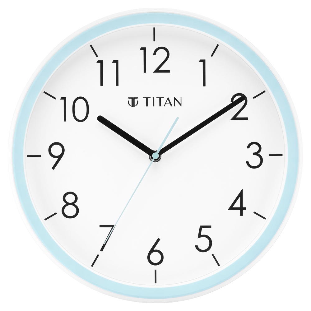 Titan Contemporary White Dial Blue Color Silent Sweep Technology - 32.5 cm x 32.5 cm (Medium) (2)