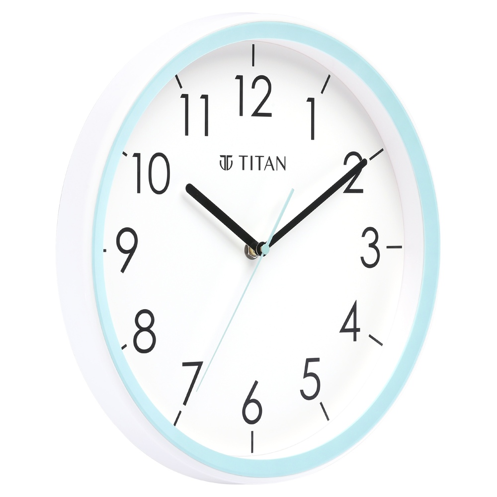 Titan Contemporary White Dial Blue Color Silent Sweep Technology - 32.5 cm x 32.5 cm (Medium) (3)